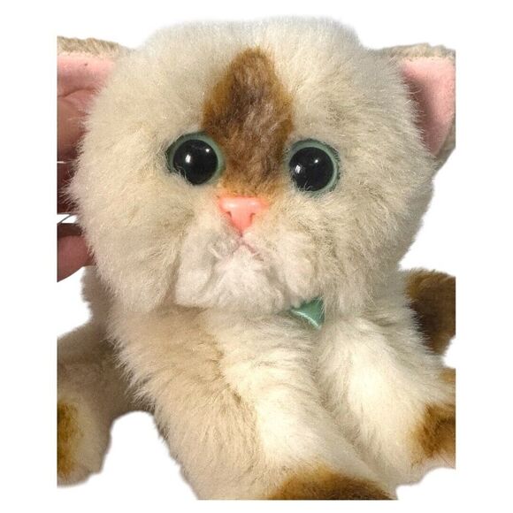 VINTAGE 2001 Tyco DSI Kitty Kitty Kittens rare satin bow Beige Brown Purring Cat - Picture 2 of 4